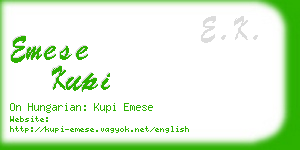 emese kupi business card